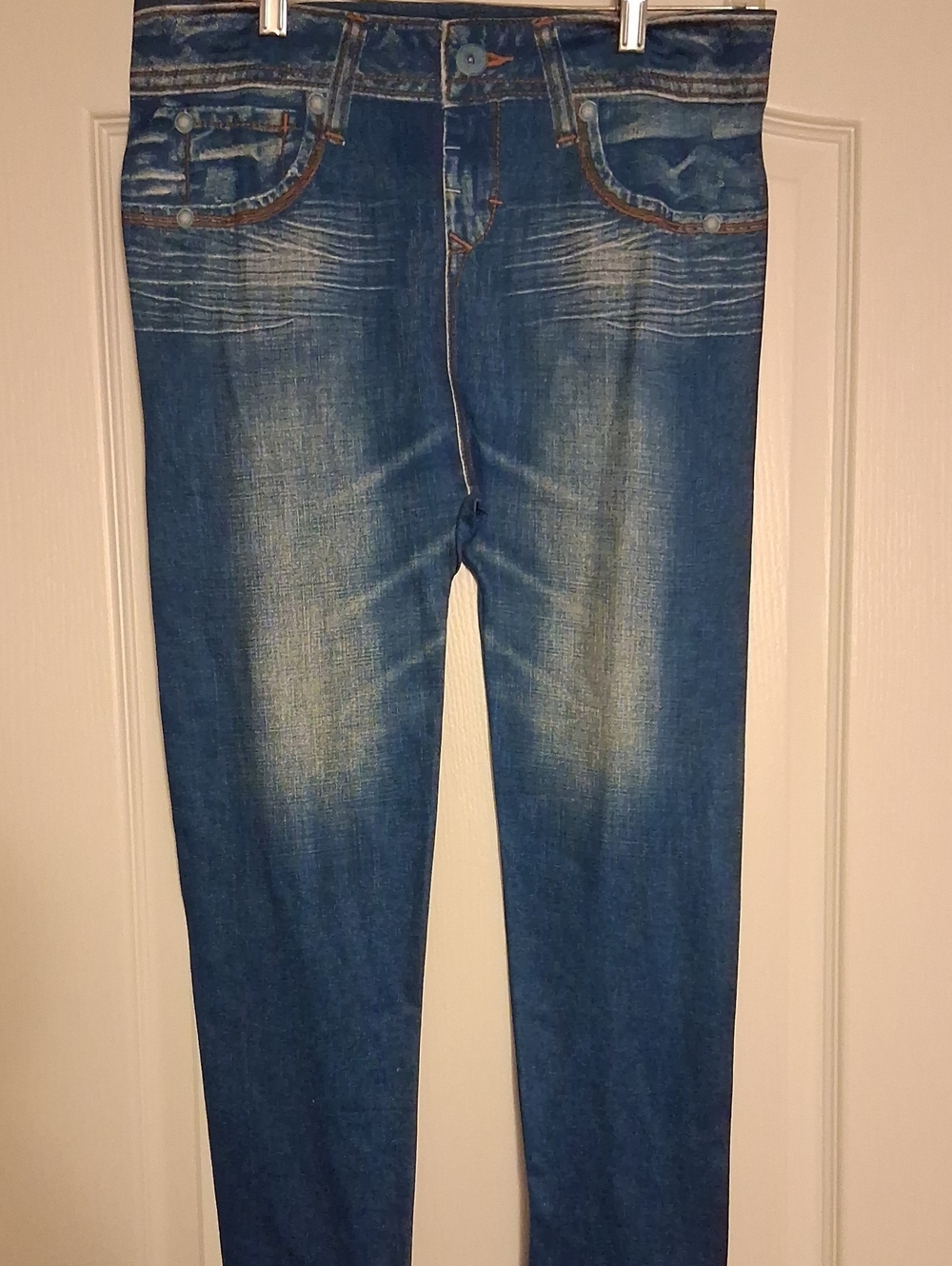 Cloya Blue Denim-Style Jeans Leggings
